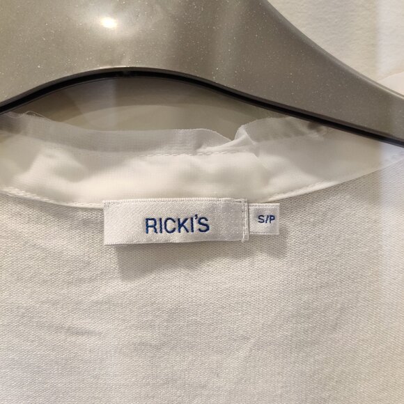 Ricki's White Cropped Open-Front Cardigan Short Sleeve | Small - Picture 5 of 7